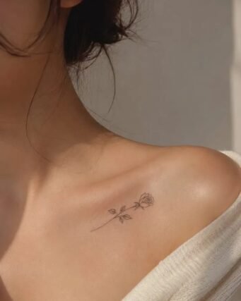 Small tattoo placement ideas on wrist and collarbone for women