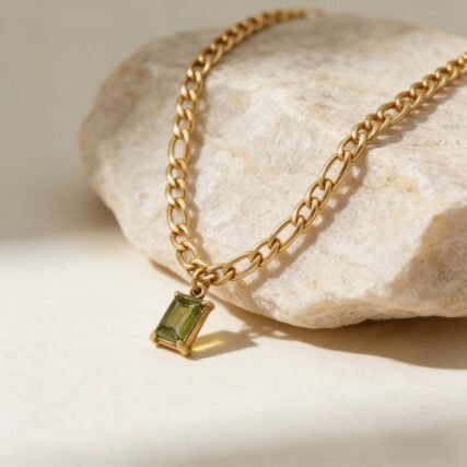 Birthstone pop layered necklace stack