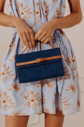 Light napa leather bag showing denim color transfer risk