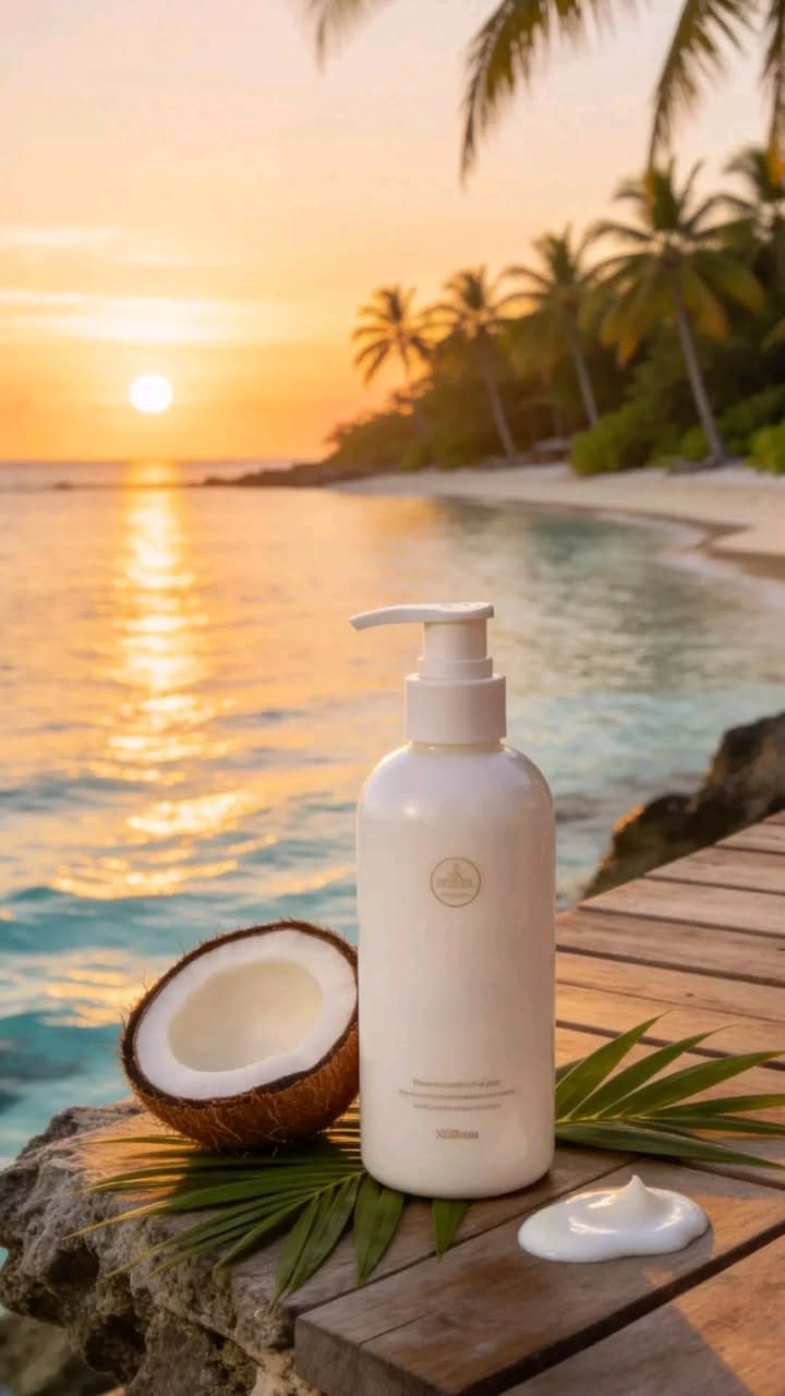Rich coconut and solar floral perfume layering duo
